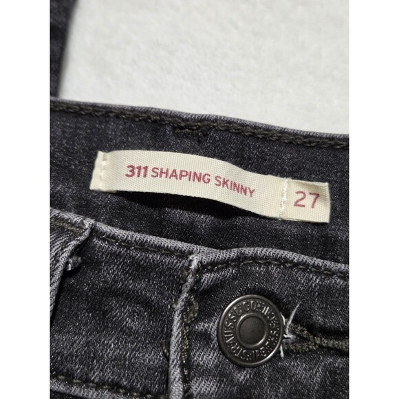 Levi’s Women's 311 Shaping Skinny Black Denim Jeans Size 27x30 Stretch - Picture 3 of 14